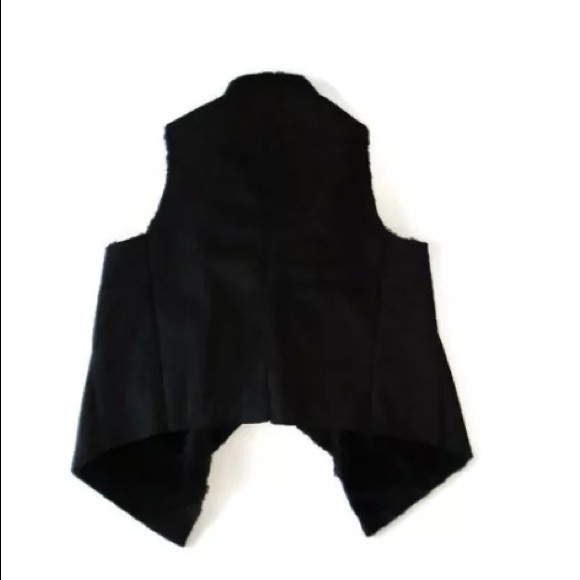 New American Living Faux Shearling Vest Black - Picture 4 of 4
